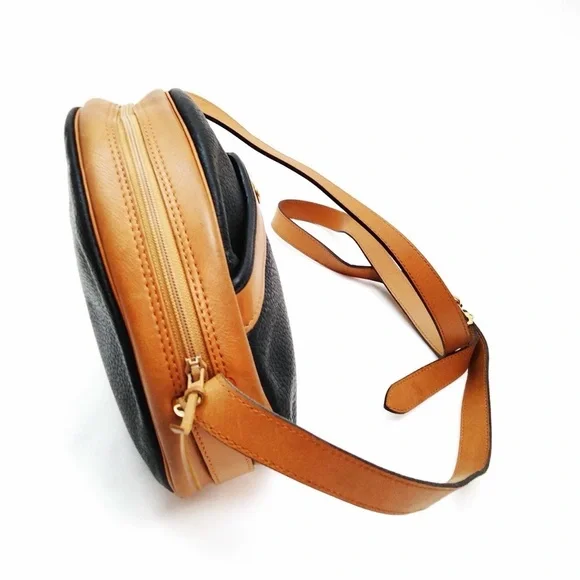 Christian Dior Vintage Black and Tan Leather Bag - Picture 2 of 7